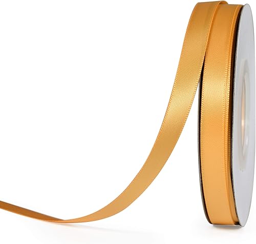 Miniatura 206 de YAMA Cinta de satén de doble cara, 7/8 pulgadas, 25 yardas para envolver regalos, color rosa