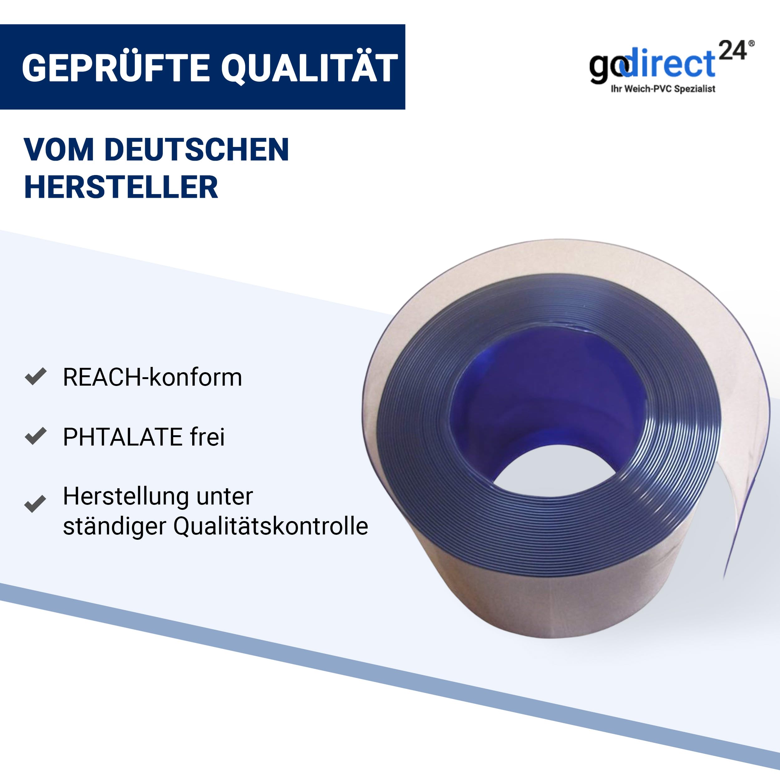Zettl GmbH tiras de PVC en rollos, 3x300 mm, 25 m, transparentes, para uso industrial, agrícola y gastronómico, como láminas de repuesto