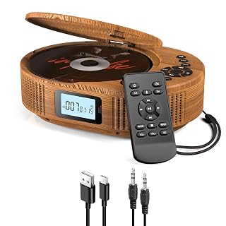 Lecteur CD Boombox amélioré et Haut-Parleur Bluetooth 2en1, Lecteur CD Portable Rechargeable pour Voiture/Maison avec télécommande, Radio FM, Prise en Charge AUX/USB, Prise Casque - Les Beatles, Paul McCartney, John Lennon, RIngo Starr, George Harrison