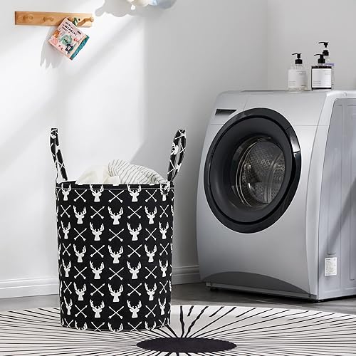 Miniatura 2 de Cesta de almacenamiento grande para niñas y niños, cesta de lavandería plegable con asas largas, contenedores de juguetes para guardería, decoración