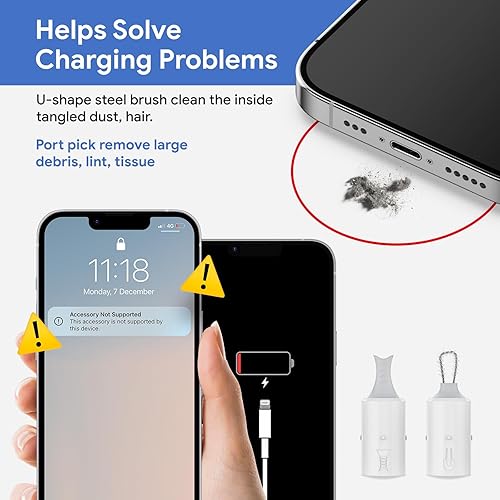 Miniatura 5 de Kit de limpieza de teléfono 12 en 1, kit de limpieza para Airpods, limpiador de puertos para iPadherramienta de reparación y restauración de carga,