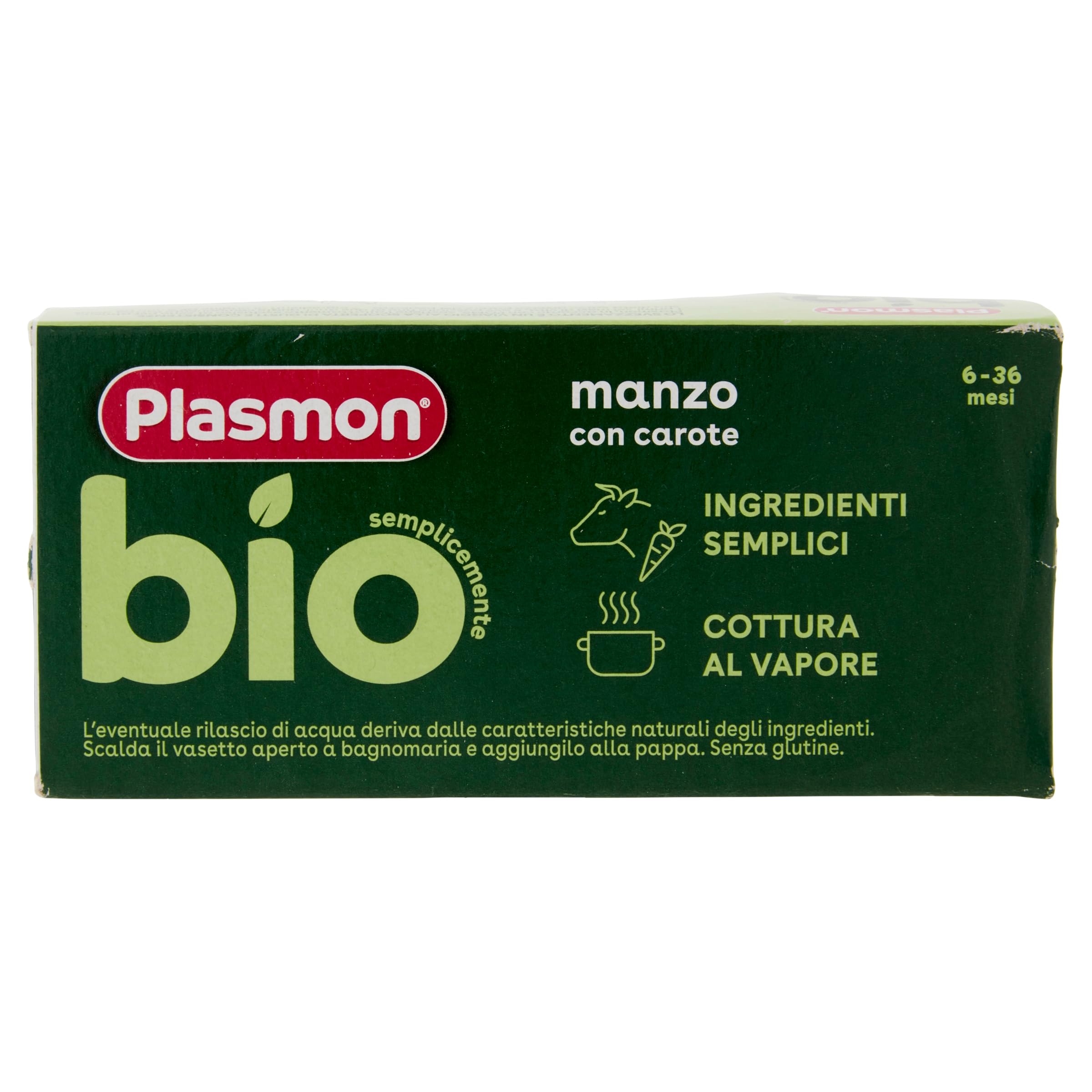 Plasmon BIO Omogeneizzato Manzo 2X80g (12 Confezioni)