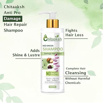 Red Onion Seed Oil Shampoo & Conditioner Kit Strengthens & Nourishes Hair with Black Seed Oil & Pro-Vitamin B5, 200ml (set of 2)
