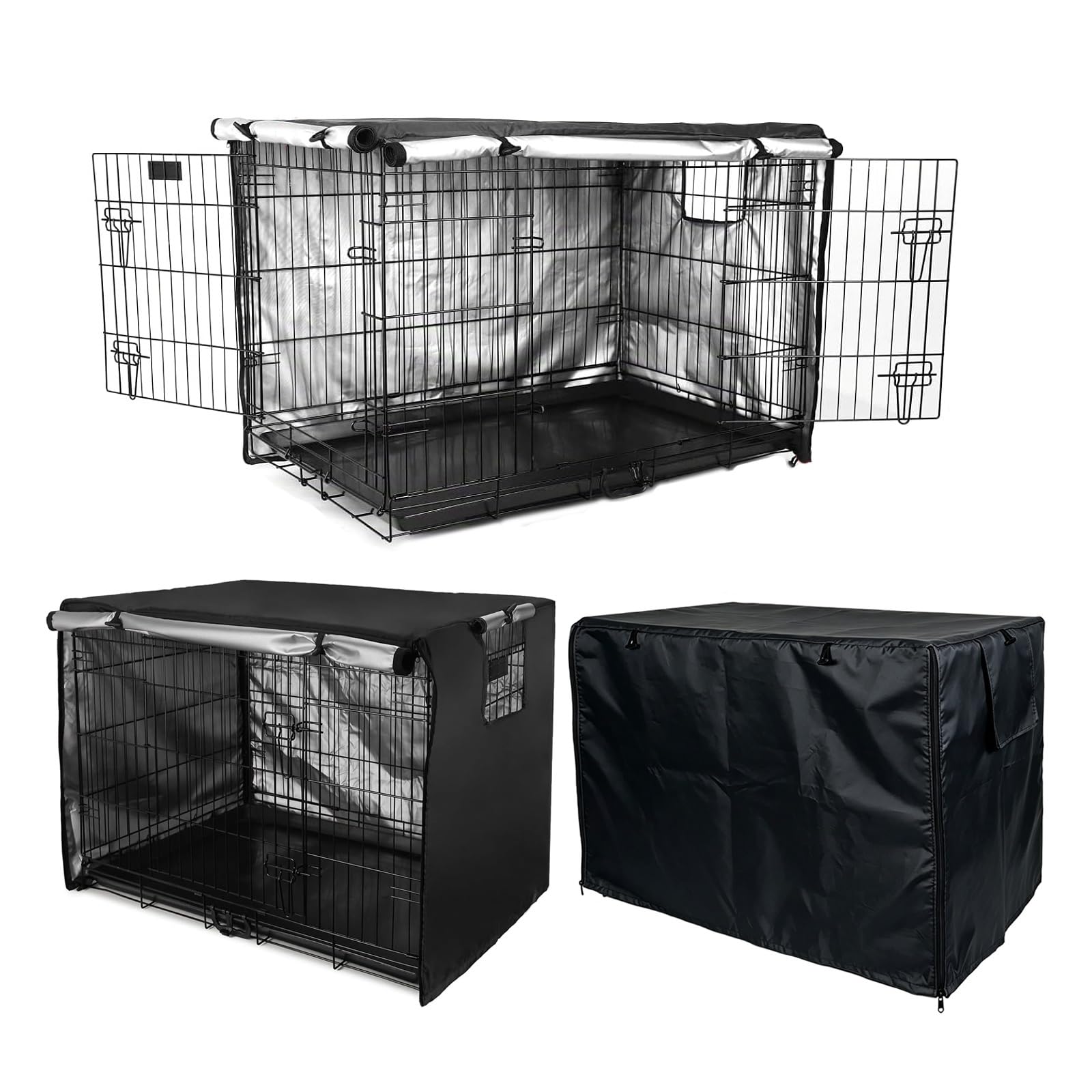 Dog Crate Sun Shade Cover Outdoor Pet Kennel Cover For 24~48" Wire Crates