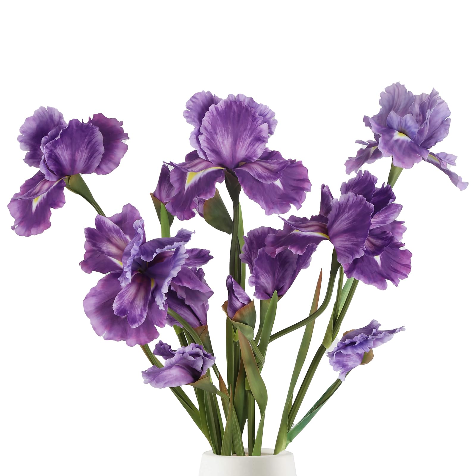 IPOPU Iris Flowers Artificial,5PCS Purple Iris Artificial Silk Flowers 31.1