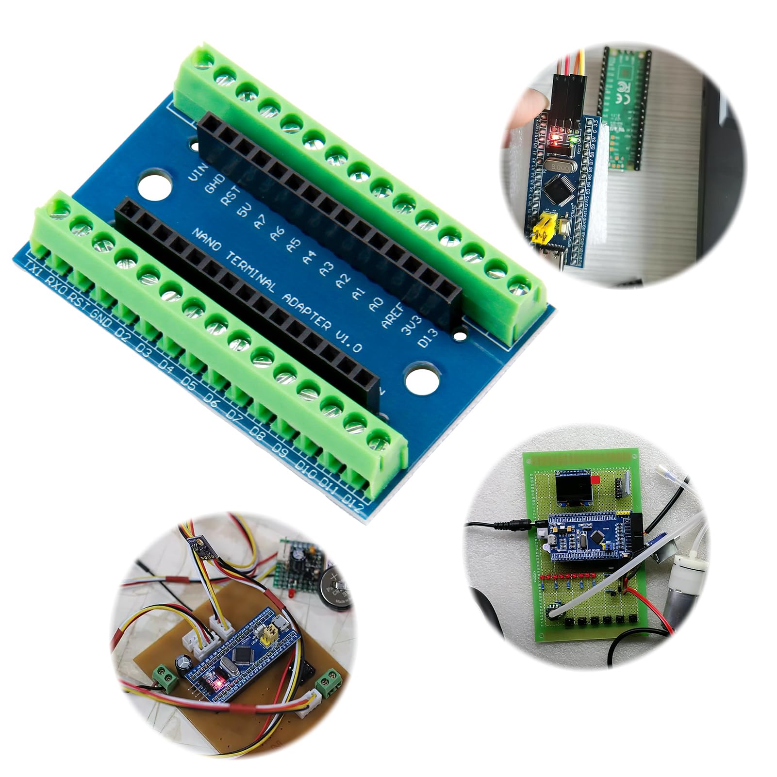 Scheda di espansione Nano IO Shield V1.O, semplice scheda di espansione con morsetti a vite, compatibile con Nano versione 3.0 e versioni precedenti, ideale per progetti Arduino Nano