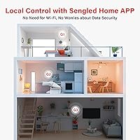 Vista 5 de Sengled Bombillas inteligentes de modo dual con control remoto y aplicación, bombillas LED 2700K-6500K regulables, bombillas de control remoto