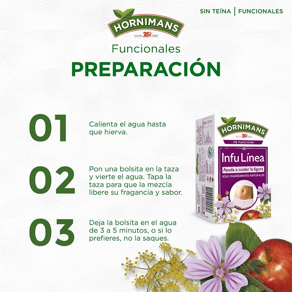 Hornimans Infu Línea | Infusión con Hinojo 100% Natural | 20 bolsitas | Sin Teína