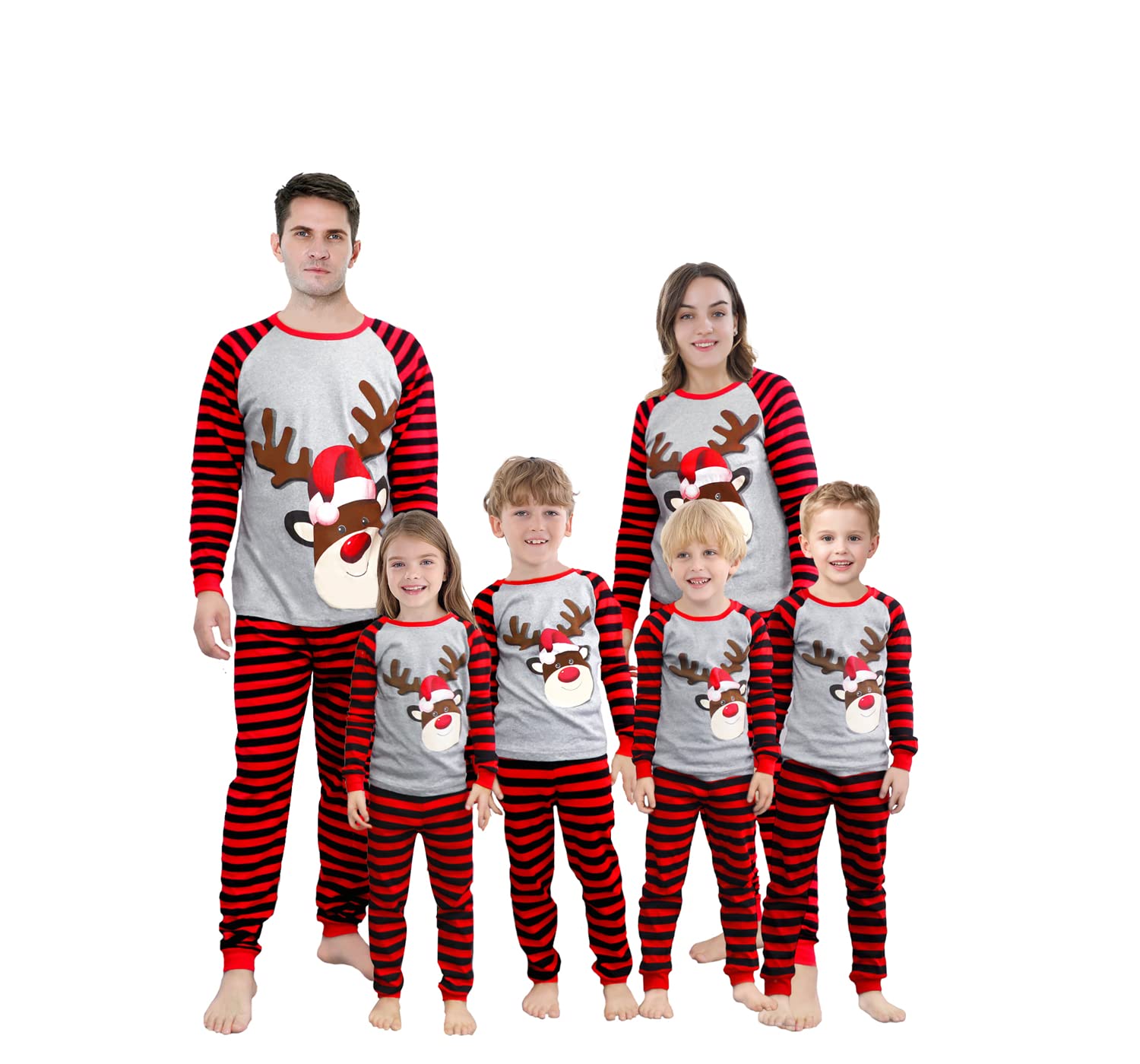 ABeCue Matching Family Pajamas for Women Men Kids Holiday Cotton Pjs Clothes Set