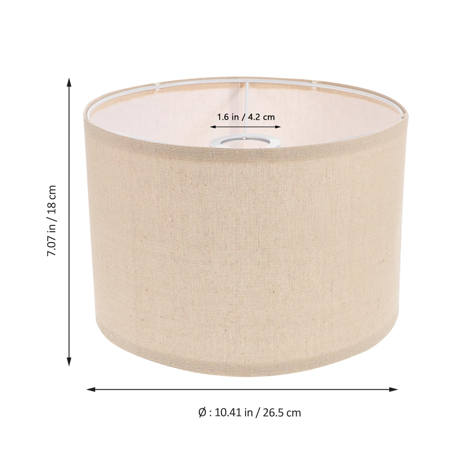 Abat-jour élégant en lin pour table et lampadaire Abat-jour amovible pour douilles Convient pour la chambre à coucher, le salon et le bureau Durable et doux pour les yeux