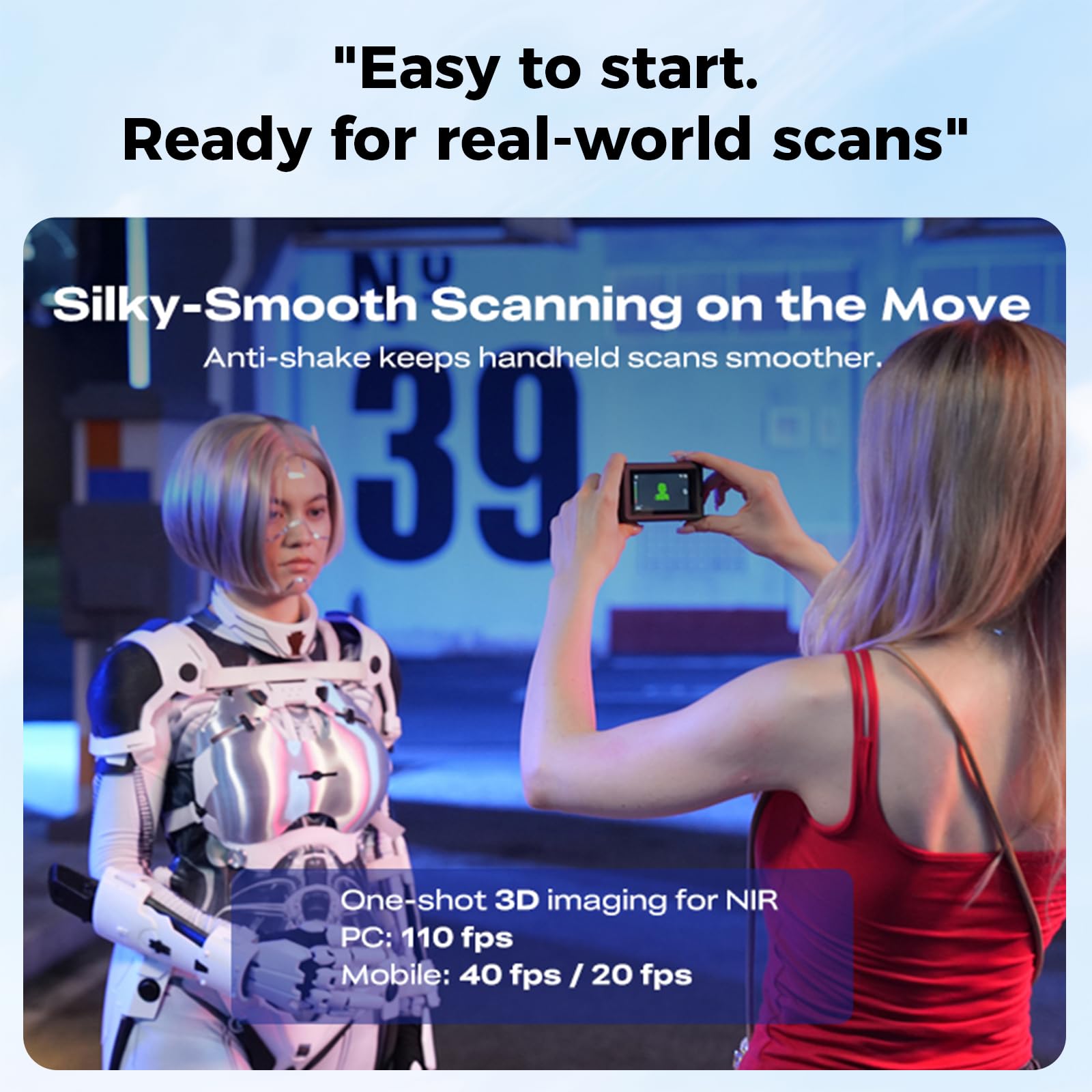 Creality Pika Scanner 3D, Portable sans Fil avec Une Précision de 0.03mm