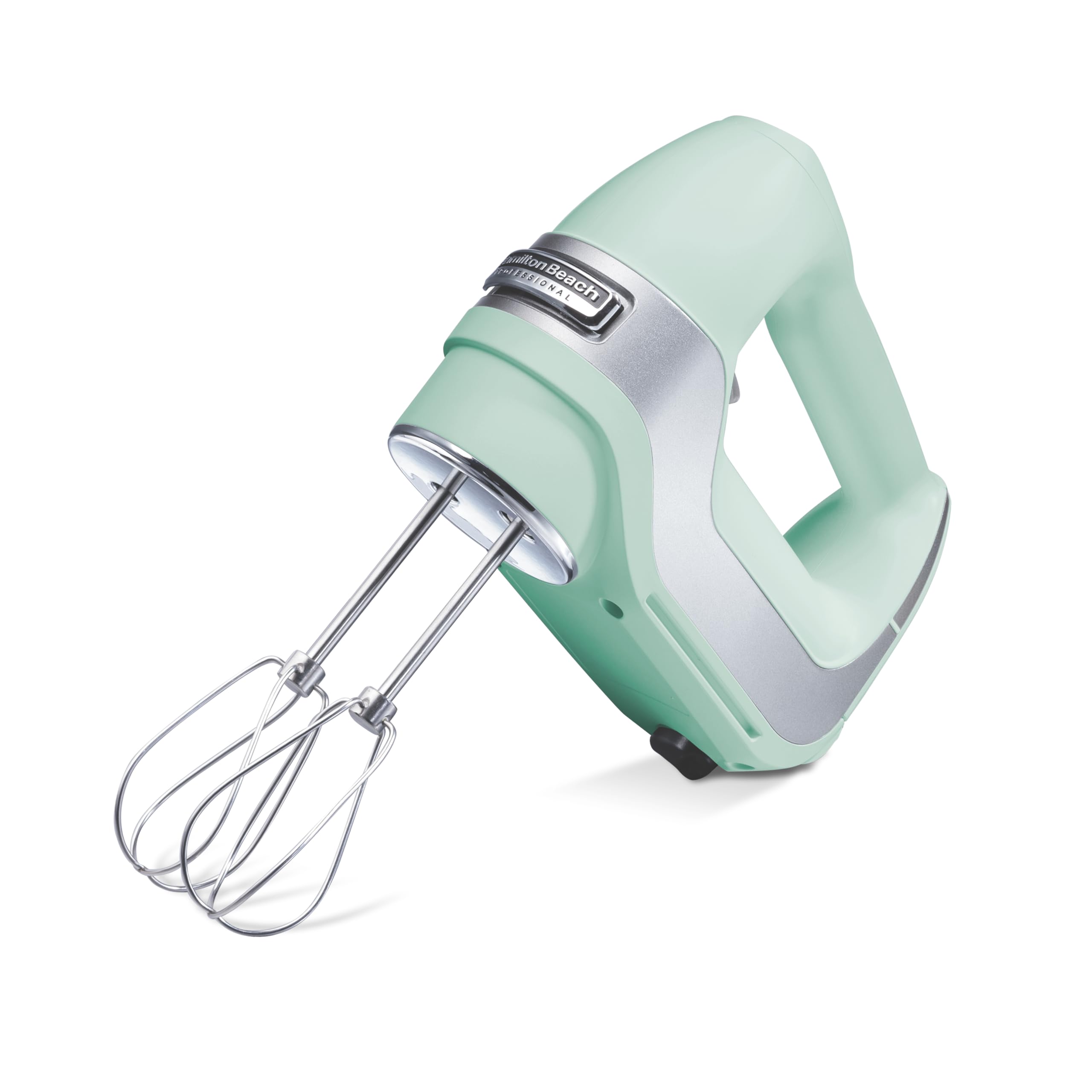 Hamilton Beach Professional 5-Speed Electric Hand Mixer with Snap-On Storage Case, QuickBurst, Stainless Steel Twisted Wire Beaters and Whisk, Mint (62658)