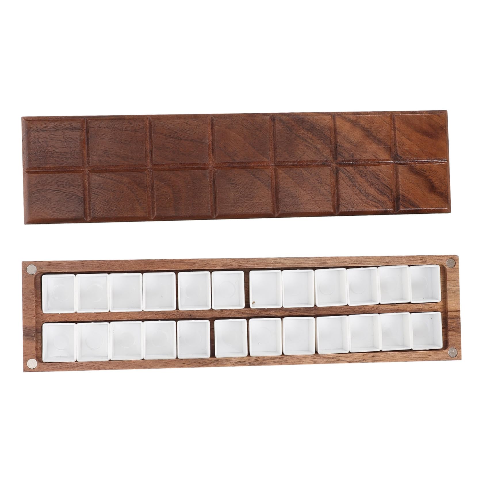 KALLORY Portable Watercolor Pigment Case Durable Plastic Mixing Box with Lid for Artists Hobbyists and Professionals Color Capacity Present for Art Enthusiasts