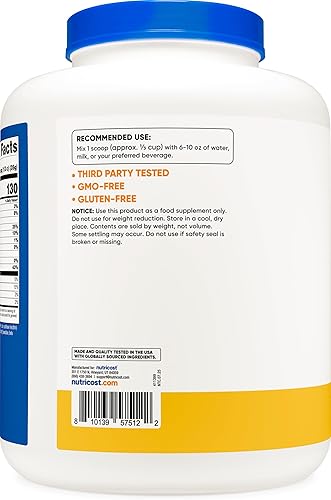 Vista 8 de Nutricost Concentrado de proteína de suero (mantequilla de maní y chocolate) 5 libras, sin gluten y sin OMG