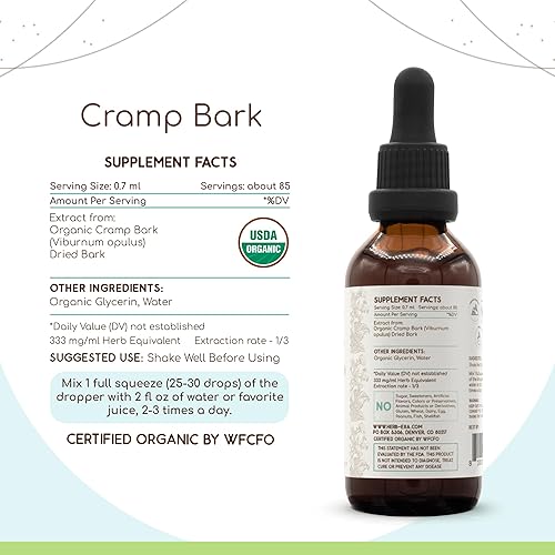 Miniatura 7 de Cramp Bark B120 - Tintura de extracto de hierbas sin alcohol, gotas líquidas concentradas, corteza de calambre natural (Viburnum Opulus) corteza