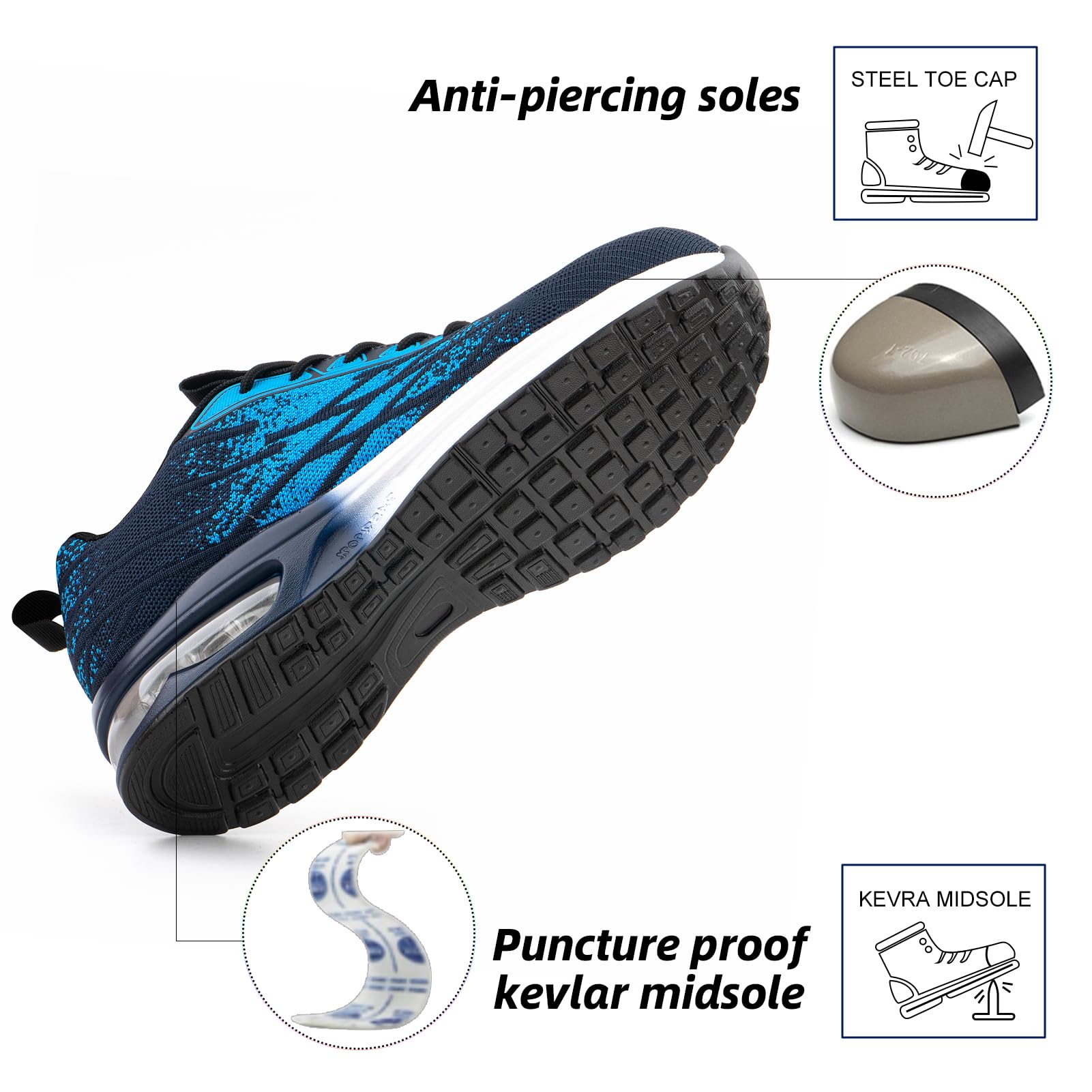 Hitmars Scarpe Antinfortunistiche Uomo Donna