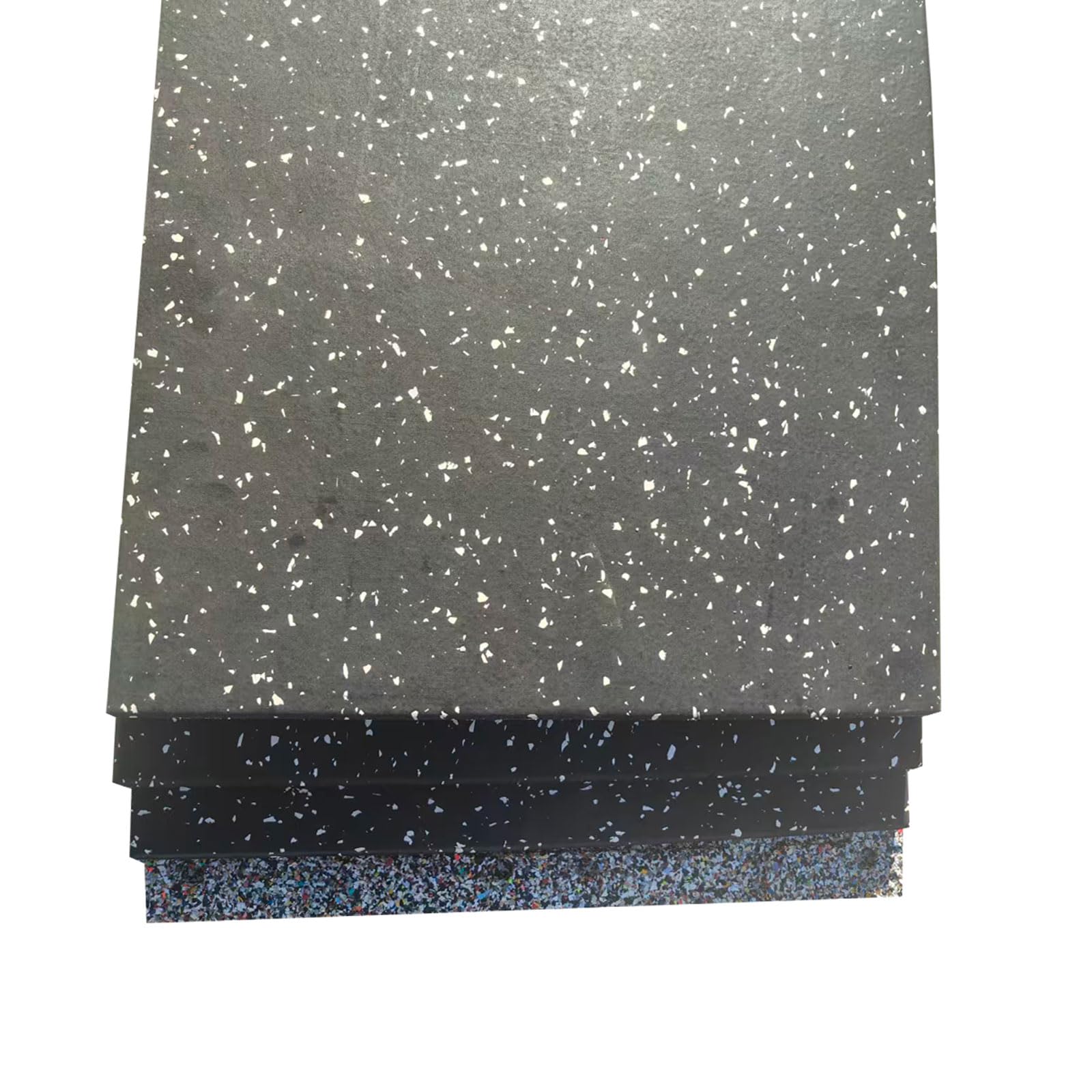 Alfombrillas de goma encajables para gimnasio,50x50cm,Suelo Gimnasio Caucho Extra Grueso Alfombrilla de Goma antivibración Equipo de Entrenamiento para Gimnasio, H(Size:4 pcs,Color:Thickness: 1 in)