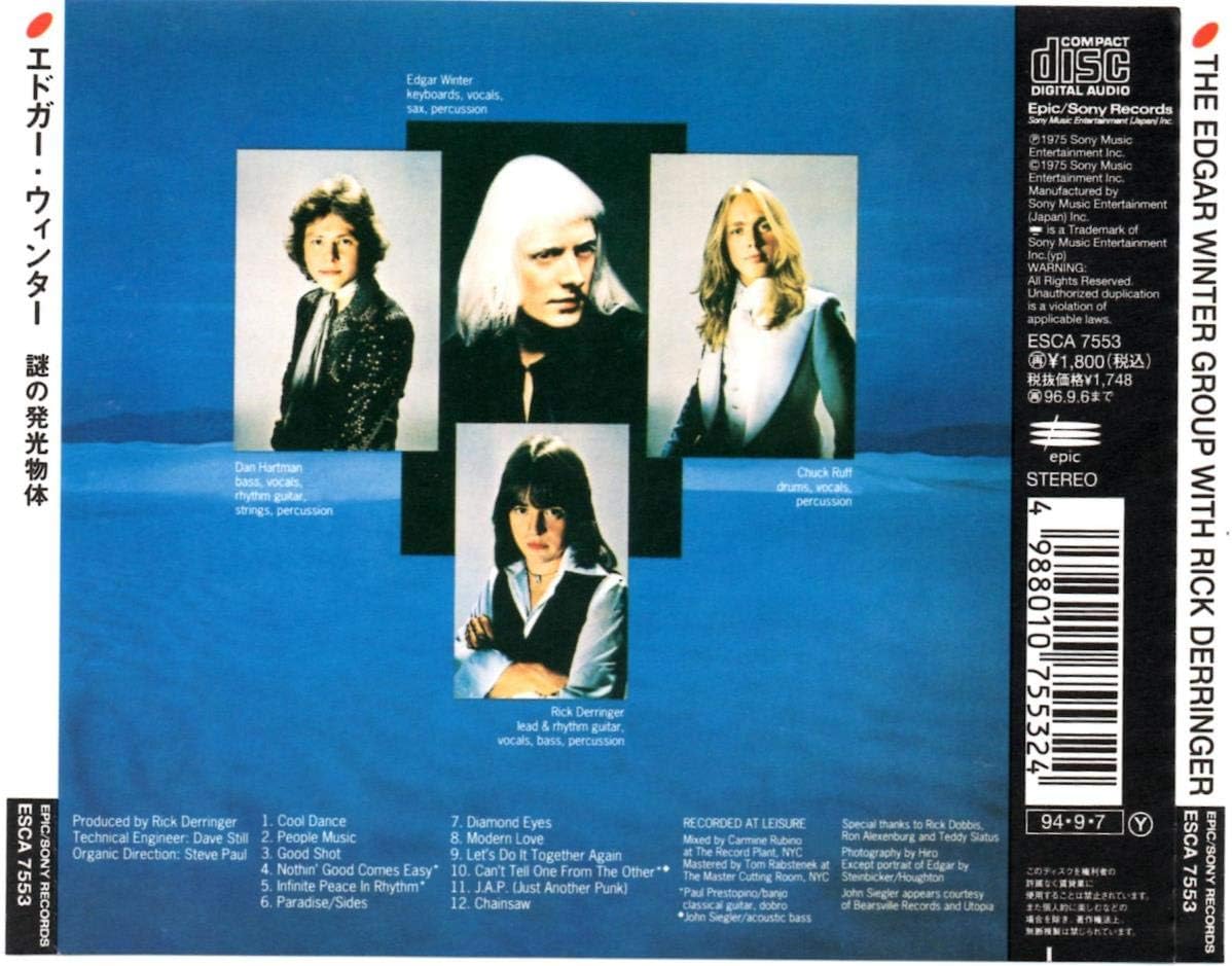 THE EDGAR WINTER GROUP RICK DERRINGER - The Edgar Winter Group With Rick Derringer - CD