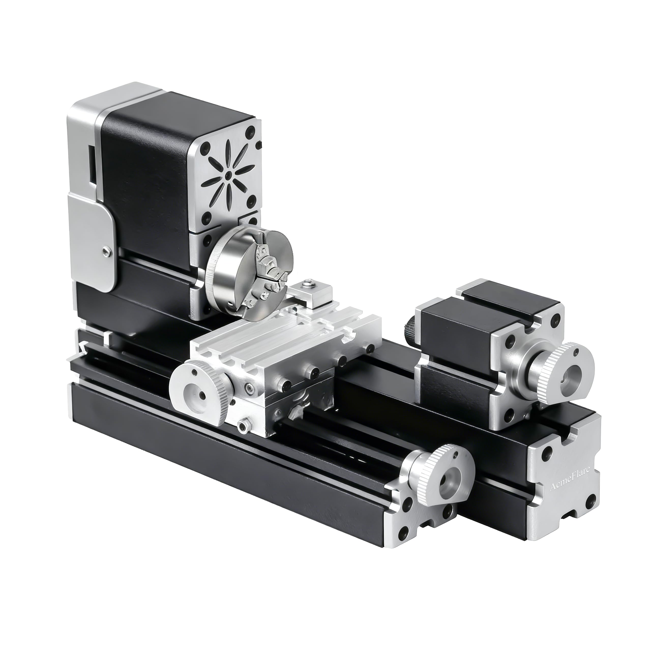 All-Metal Mini Lathe Machine, 36W 20,000RPM Precision Lathe with 0.02mm Molded Scale – for Wood & Soft Metals (Copper, Aluminum) in DIY, Model Making, Crafts & Education