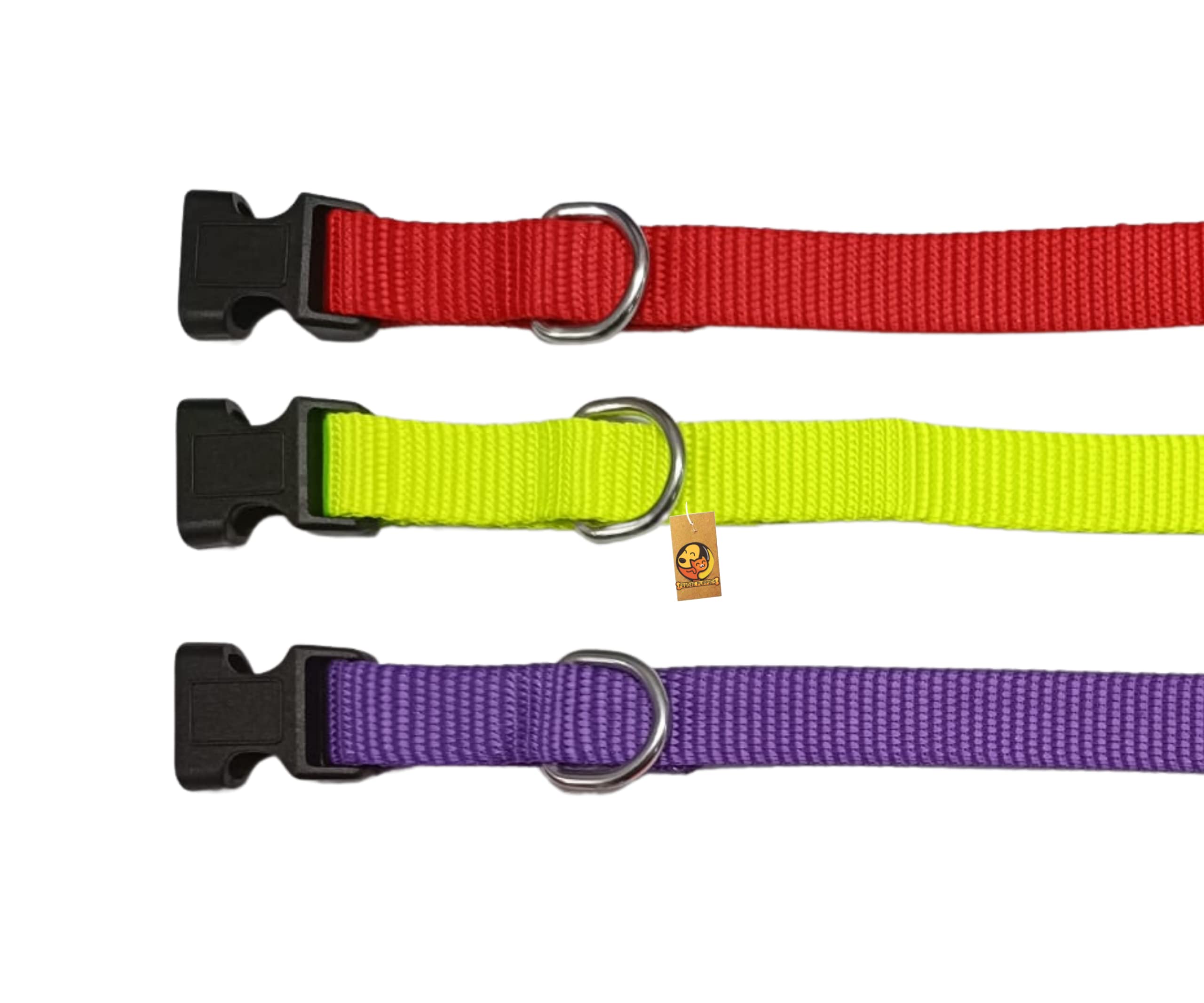 Foodie Puppies Plain Nylon Dog Collar for Street Dogs - 15mm, Set of 3 | Durable, Adjustable, Soft & Easy to Put on Pets (Color May Vary) (B0BB1NL8QS) Amazon Price History, Amazon Price Tracker