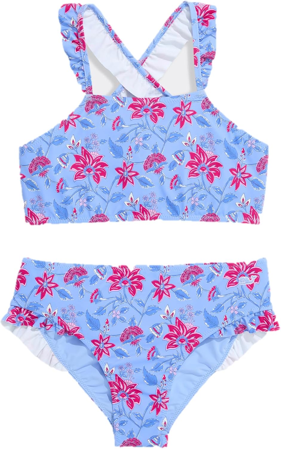vineyard vines Girls' Girls' Ruffle High Neck Bikini