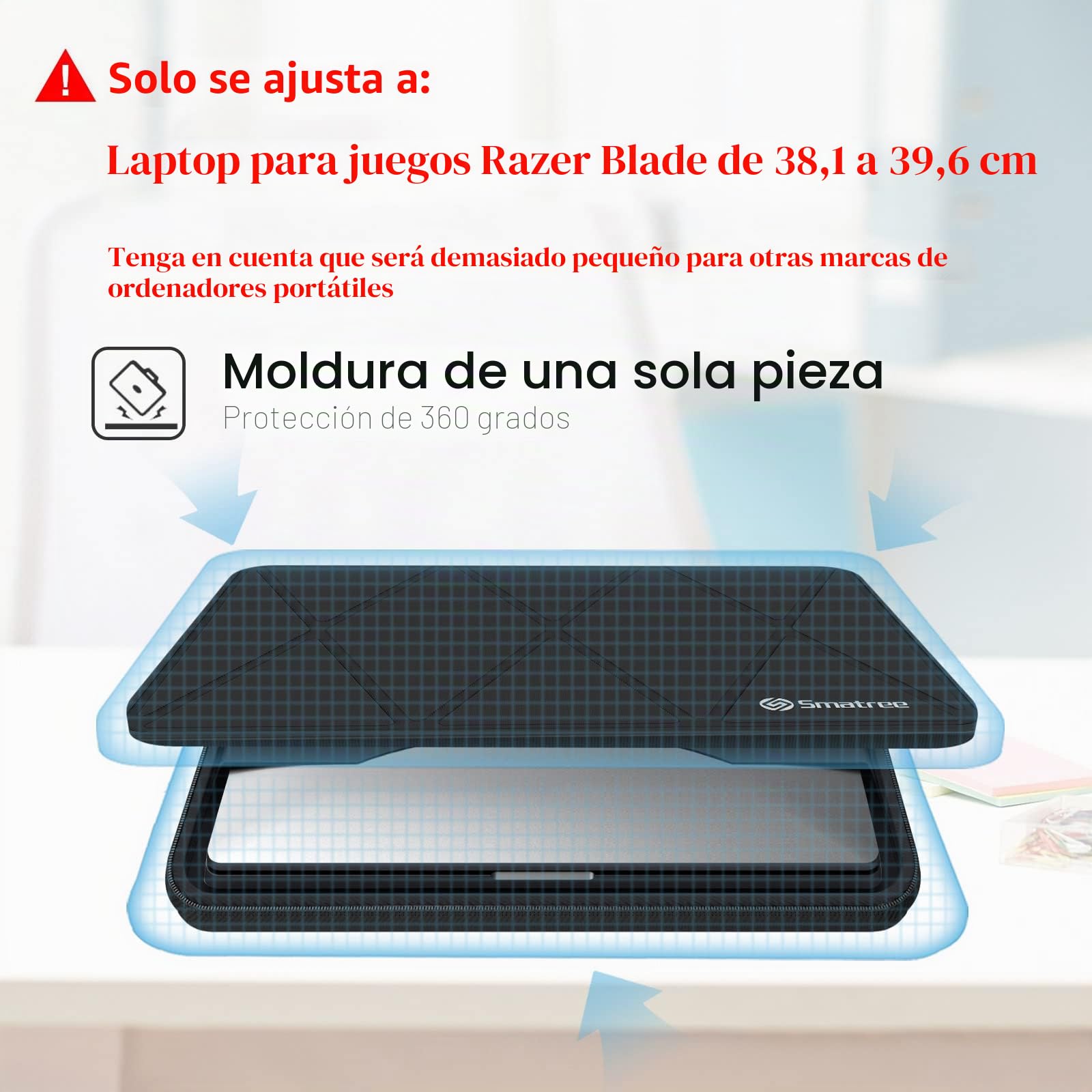 Smatree Funda Rígida para Computadora Portátil Compatible con Razer Blade Gaming Laptop 2020 15.6 Pulgada Estuche Rigido de Transporte para Computadora Portátil Bolsa Delgada y Anticaída