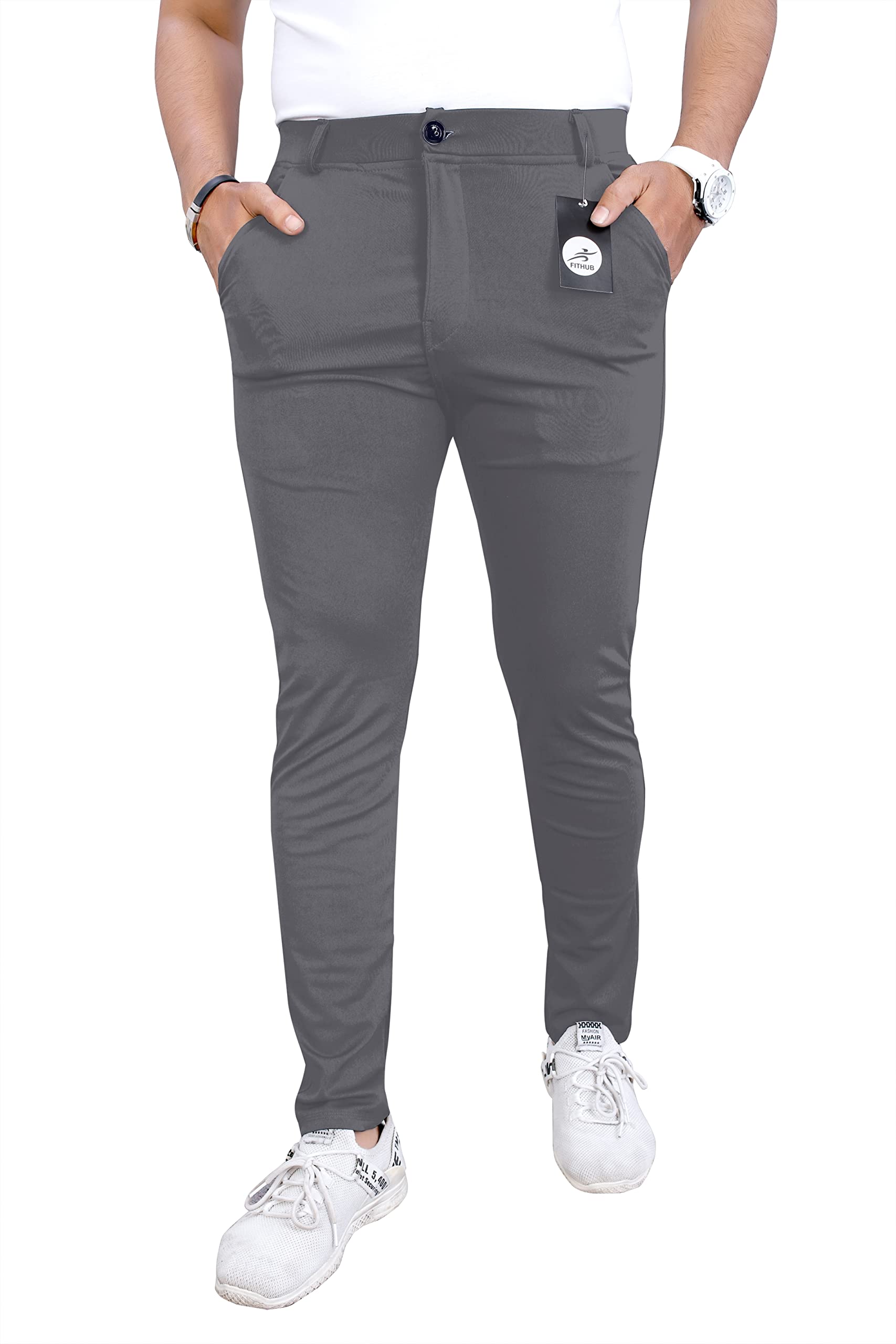 fithub Light Weight Men's Pant in Strechable Fabric-picture-10