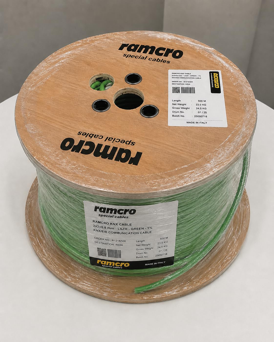 Ramcro KNX Cable, 2 Pair 0.8mm, Solid Bare Copper, PVC Insulation, Foil-Shielded, for Building Automation, Part No R1217-image-37