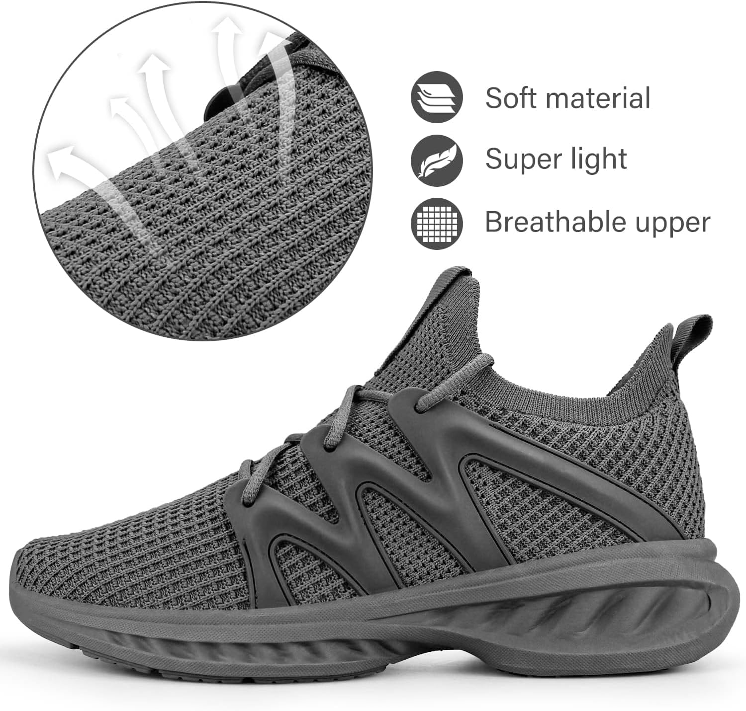Pujcs Women Shoes Lightweight Tennis Shoes Non Slip Gym Workout Shoes Breathable Mesh Walking Womens Sneakers - Image 3