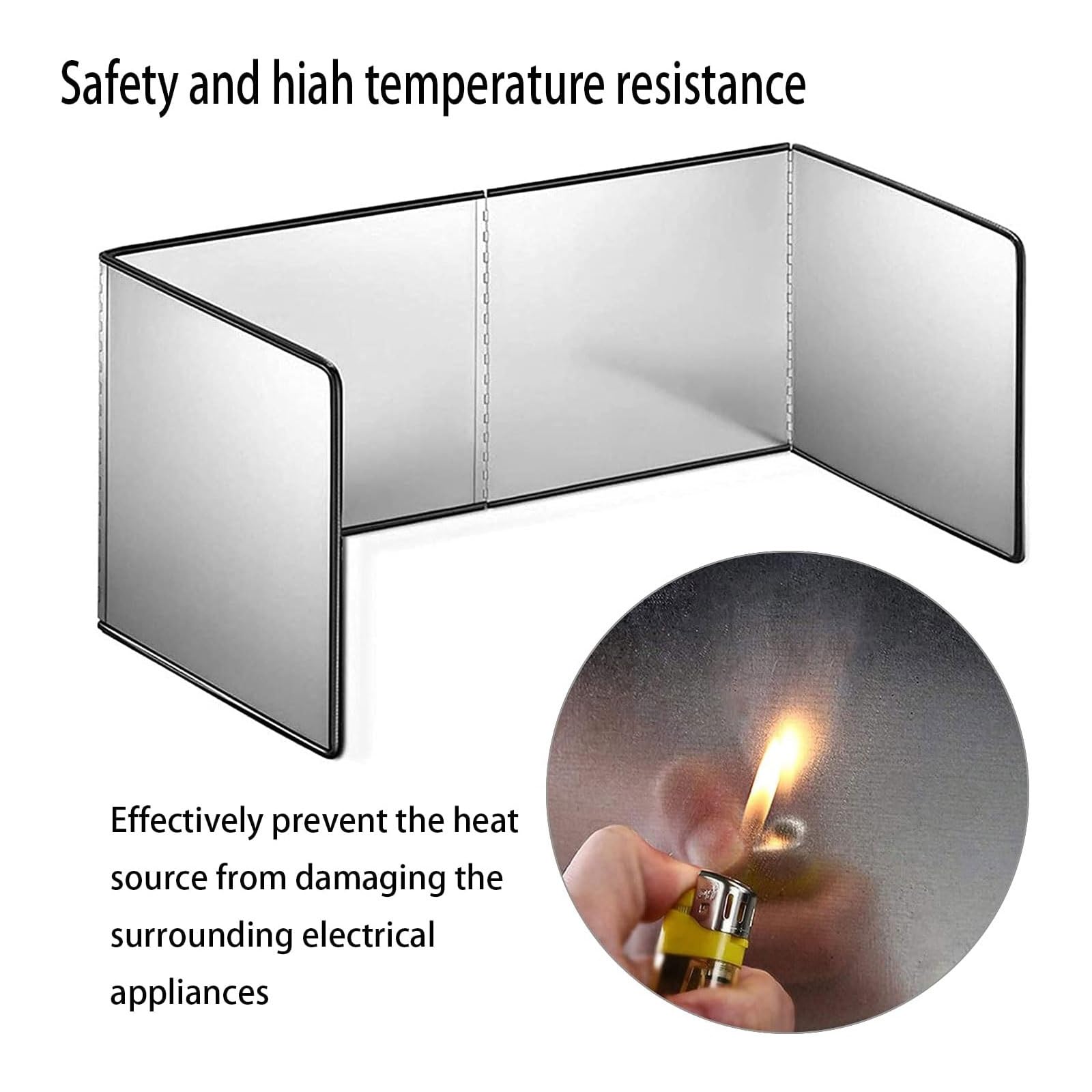 YCOLX Acier Inoxydable Plaque Anti Projection Cuisine Pliable Protection D'écran Anti-éclaboussures Plaque Anti-Projections de Cuisson(40 * 40 * 40cm)