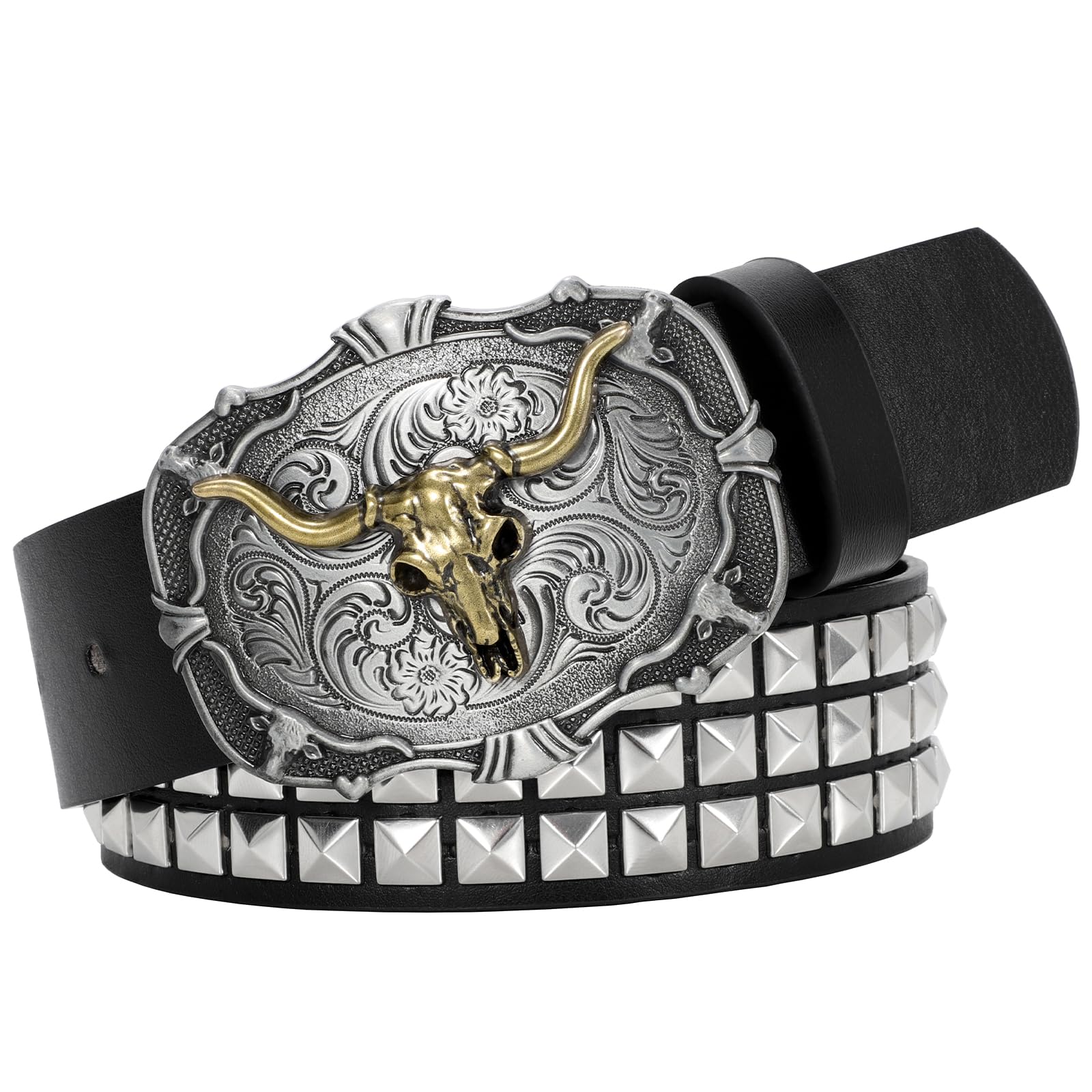 Rhinestone Western Belt with Detachable Buckle for Women Men Premium Straps Men Women Western Fashion Bling Bling  main image 3