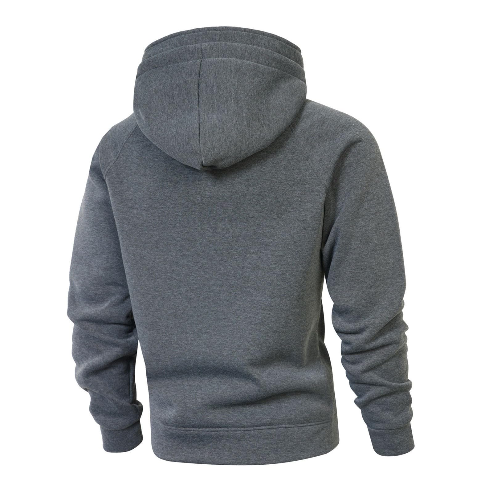 Sudadera con Capucha y Cremallera con cordón, Informal y Moderna, de Invierno para Hombre