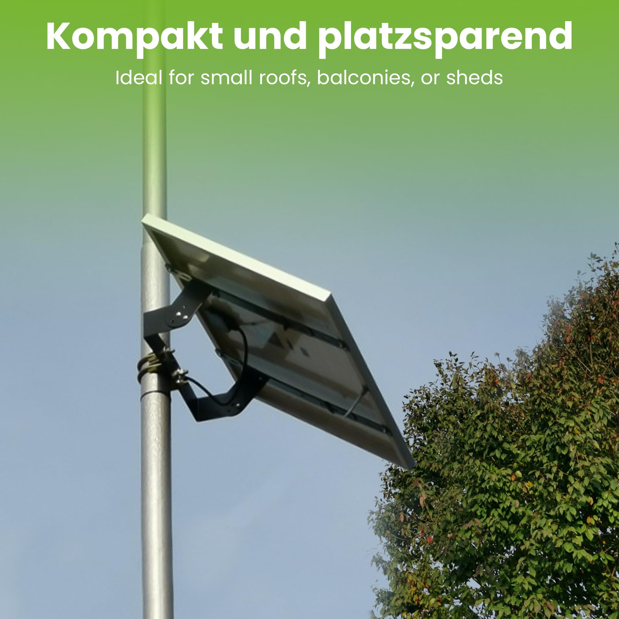 Offgridtec pared Set de montaje de soporte para módulos solares panel solar, 20 – 50 W, aluminio, 1 pieza, 006520