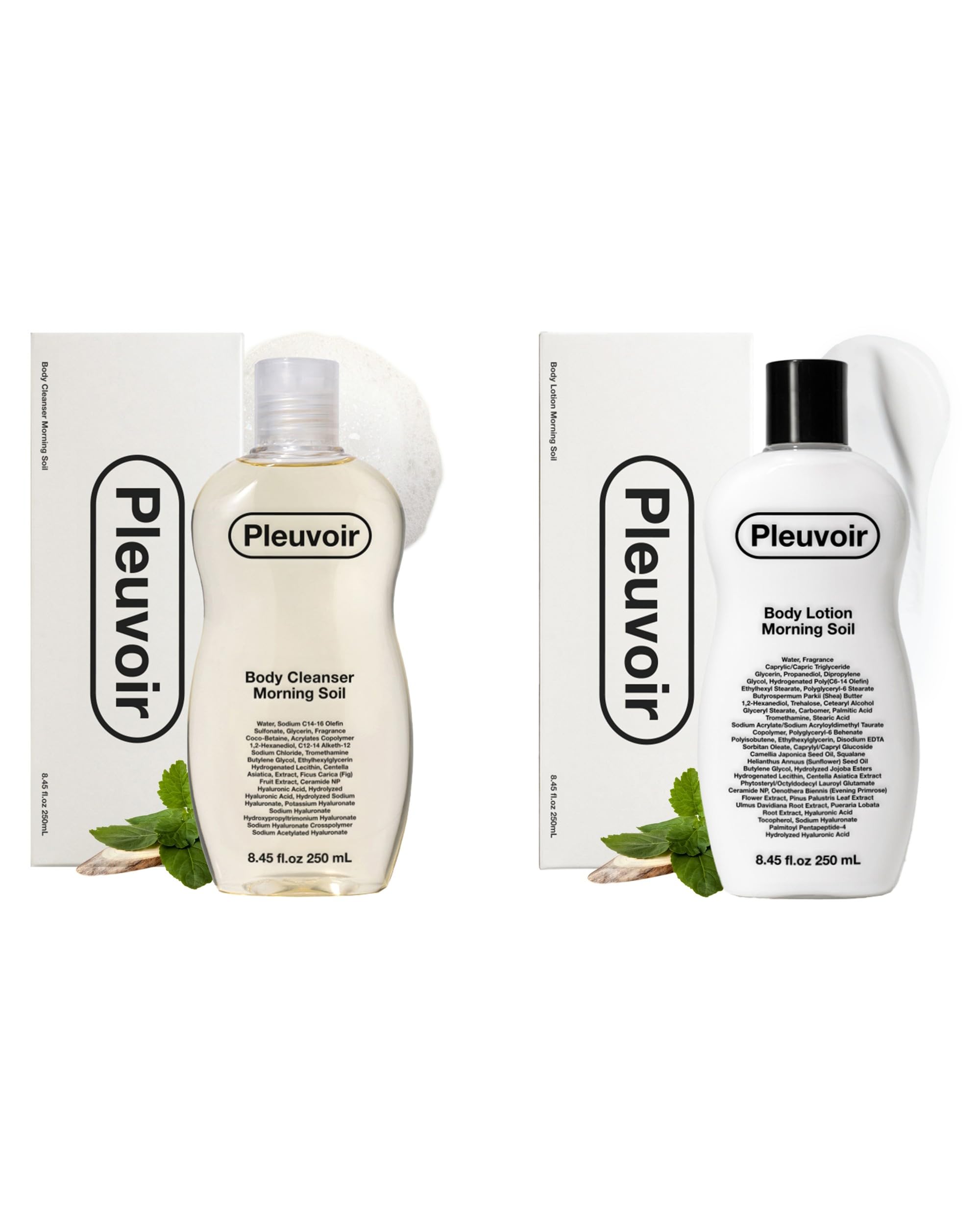 Pleuvoir Body Cleanser Morning Soil Body Lotion Morning Soil Bundle