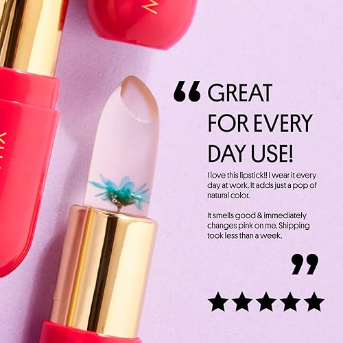 Miniatura 6 de Winky Lux  Bálsamo de flores  rosa y morado  Bálsamo labial que cambia de color  Bálsamo labial pH