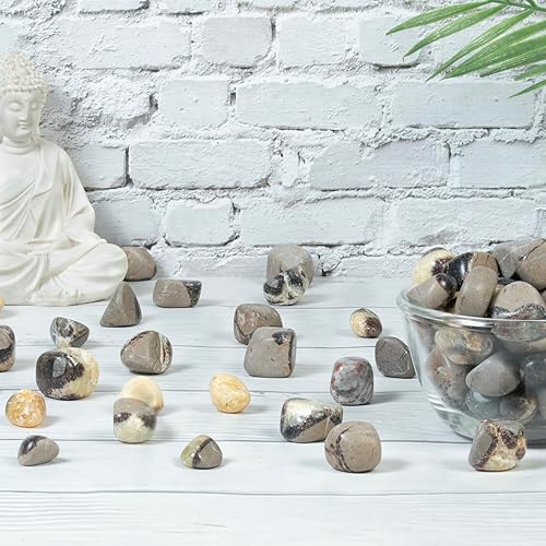 Miniatura 8 de Crocon Piedras septarias de 1 libra y cristales a granel de más de 2000 quilates, kit de cristal natural para curación de Reiki pulido, piedras para