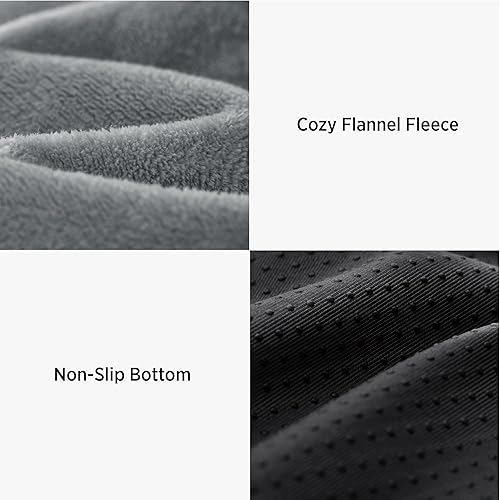 Miniatura 3 de LE SURE Funda de repuesto lavable para cama de perro, pequeña funda de franela de vellón de felpa para alfombrilla ortopédica para mascotas de 24 x