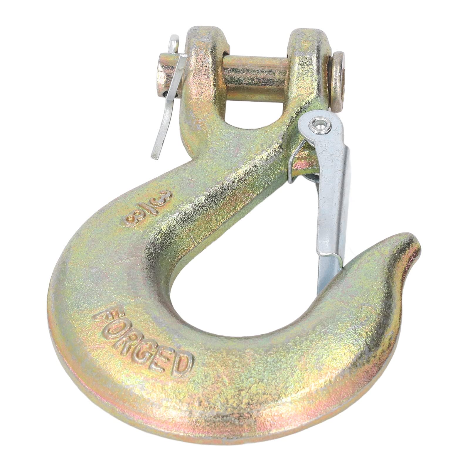 Leapiture 2PCS Clevis Slip Hook G70 Forged Alloy Steel Grab Hook Exceptional Hardness Trailer Grab Hook for Lifting Hoisting Equipment