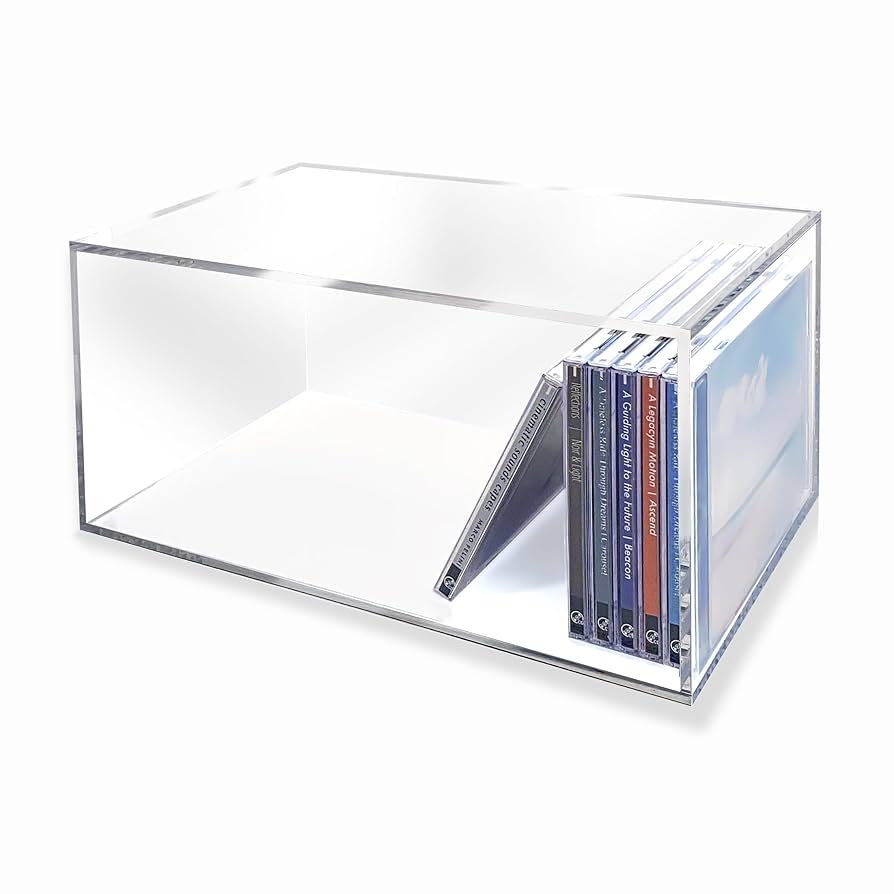 アクリルCDラック！ Amazon.co.jp: QUESSILO CD 棚ホルダー透明アクリル CD ラック