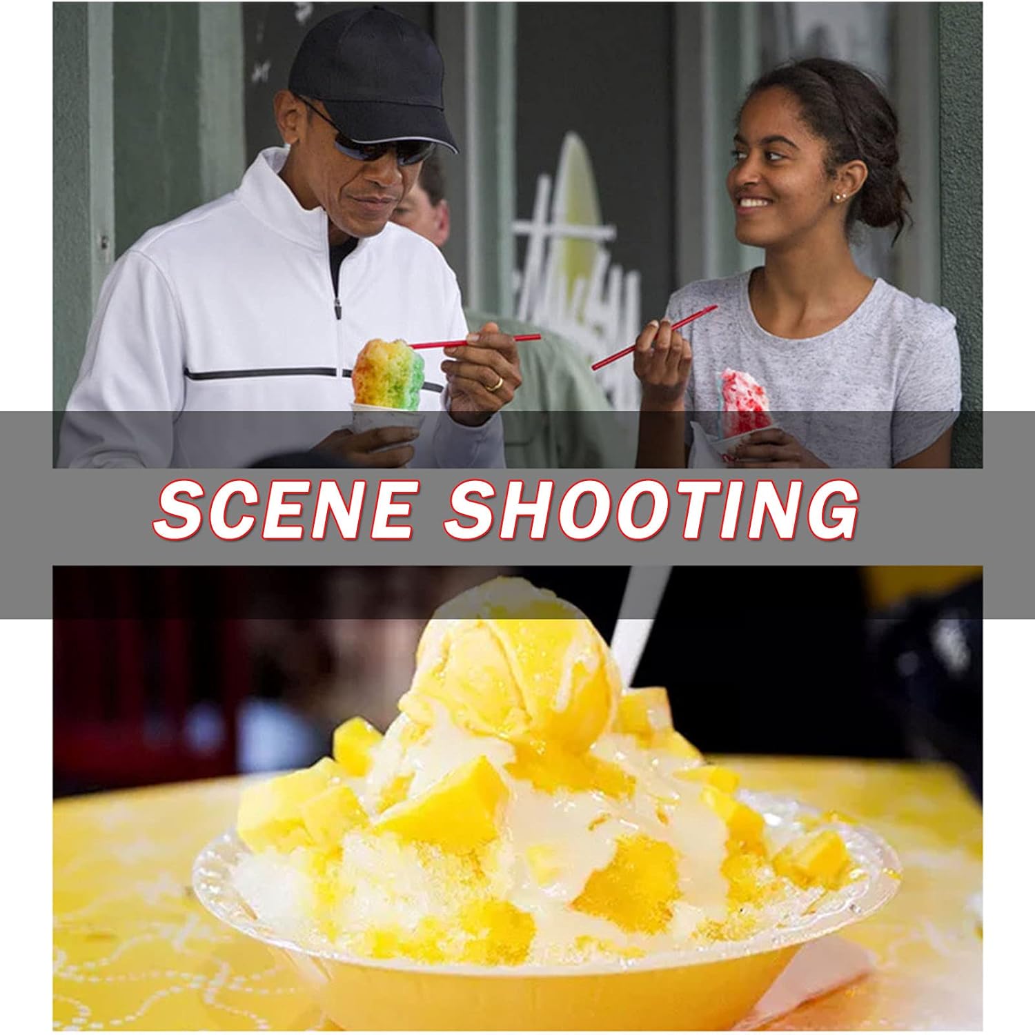 Ice Shaver Electric Three Blades Snow Cone Maker Stainless Steel Shaved Ice Machine 220Lbs/Hr Home and Commercial Ice Crushers Blue (Orange)