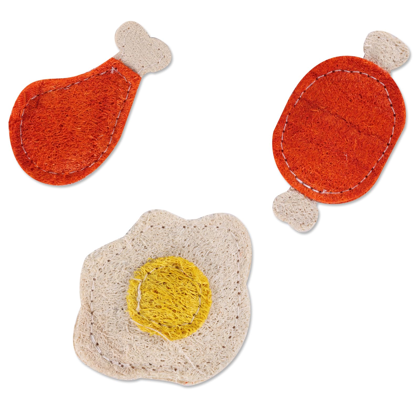 BOXOB 3pcs Luffa Cat Chew Toys with Catnip