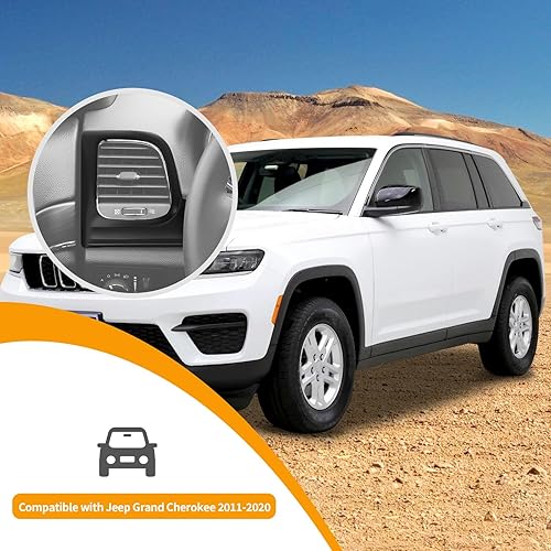 Miniatura 10 de Hoolcar cubierta interior de la manija de la puerta Kits ABS remates para Jeep Grand Cherokee 2011-2020, fibra de carbono