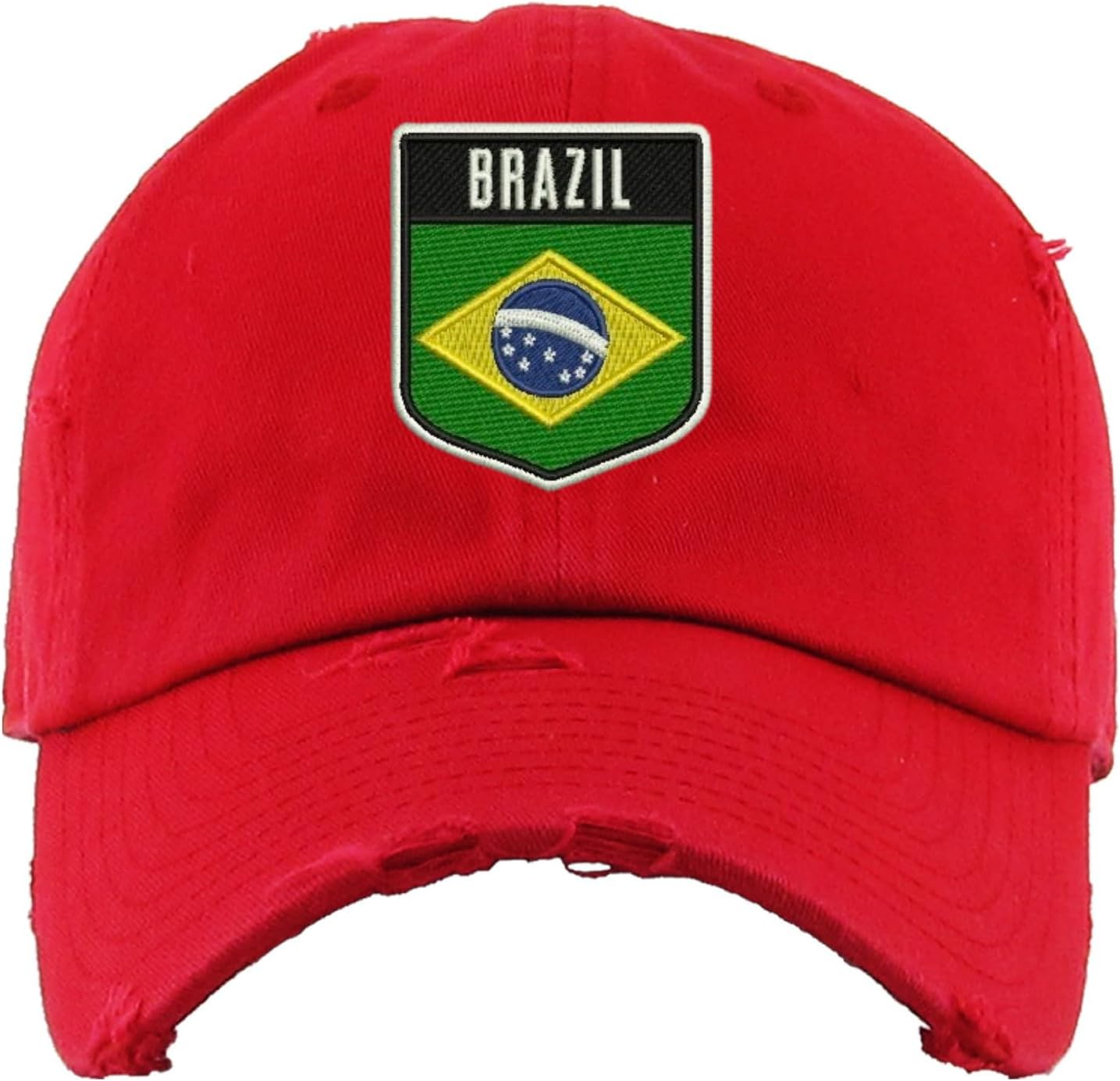 ALLNTRENDS Brazil Flag Soccer Cap Pride Nation Flag Dad Hat Embroidery Countries Hats