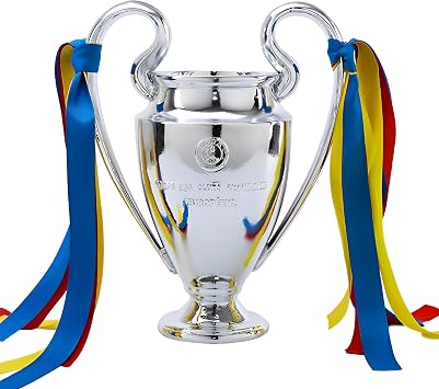 European Champion Trophy Europe Soccer League Trophy Fan Collectible Souvenir Home Office Bar Desk Ornament, 16cm/6.3inch