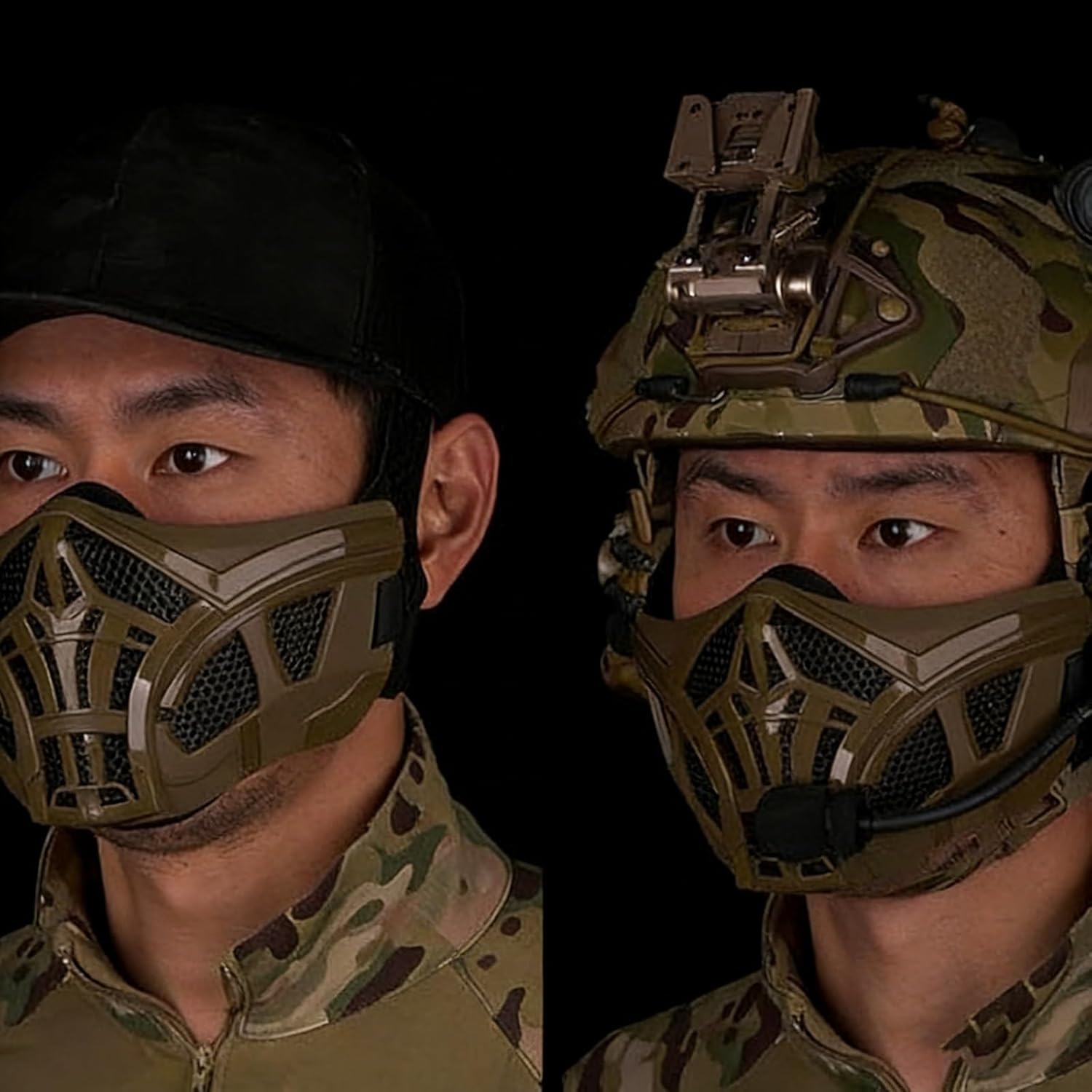 Tactical Scorpion Half Face Mask, Protective Airsoft Mask for CS Game, Cosplay, Hunting & Halloween, Outdoor Tactical Gear