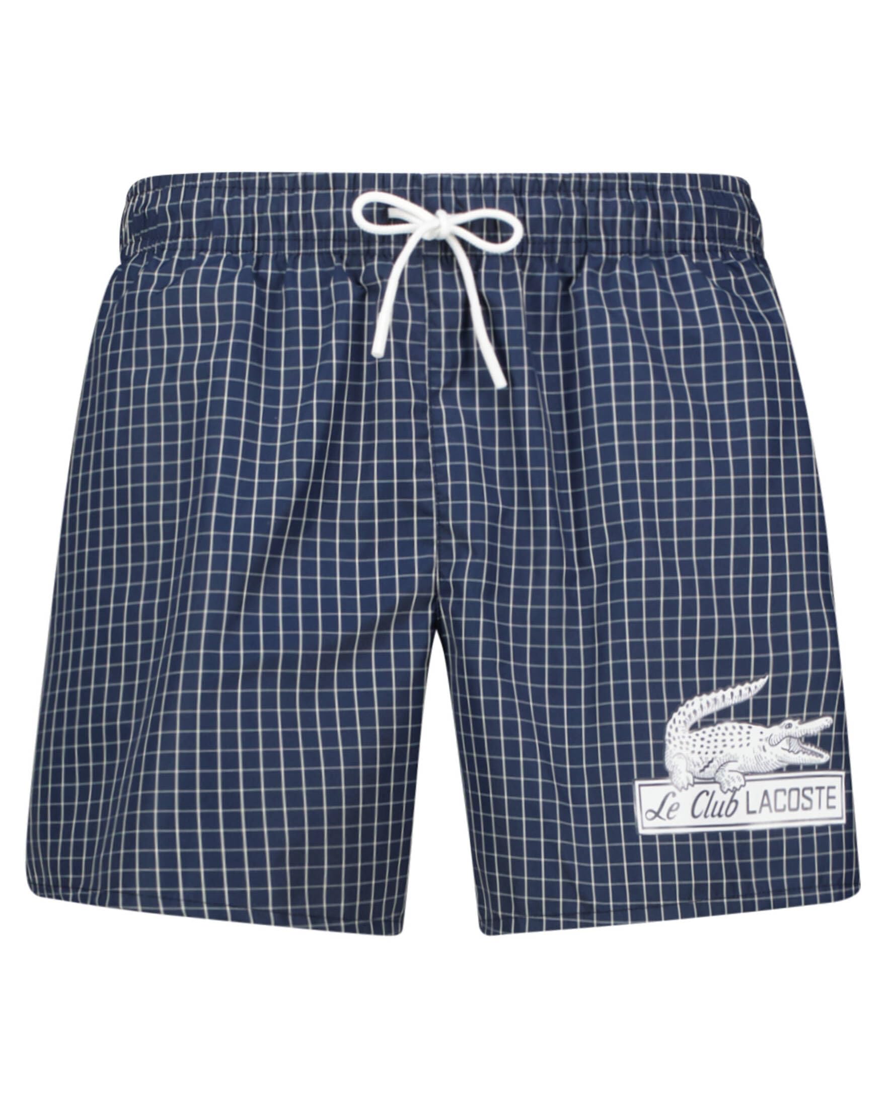 Lacoste Bañador poliéster Reciclado de Cuadros - Sintético
