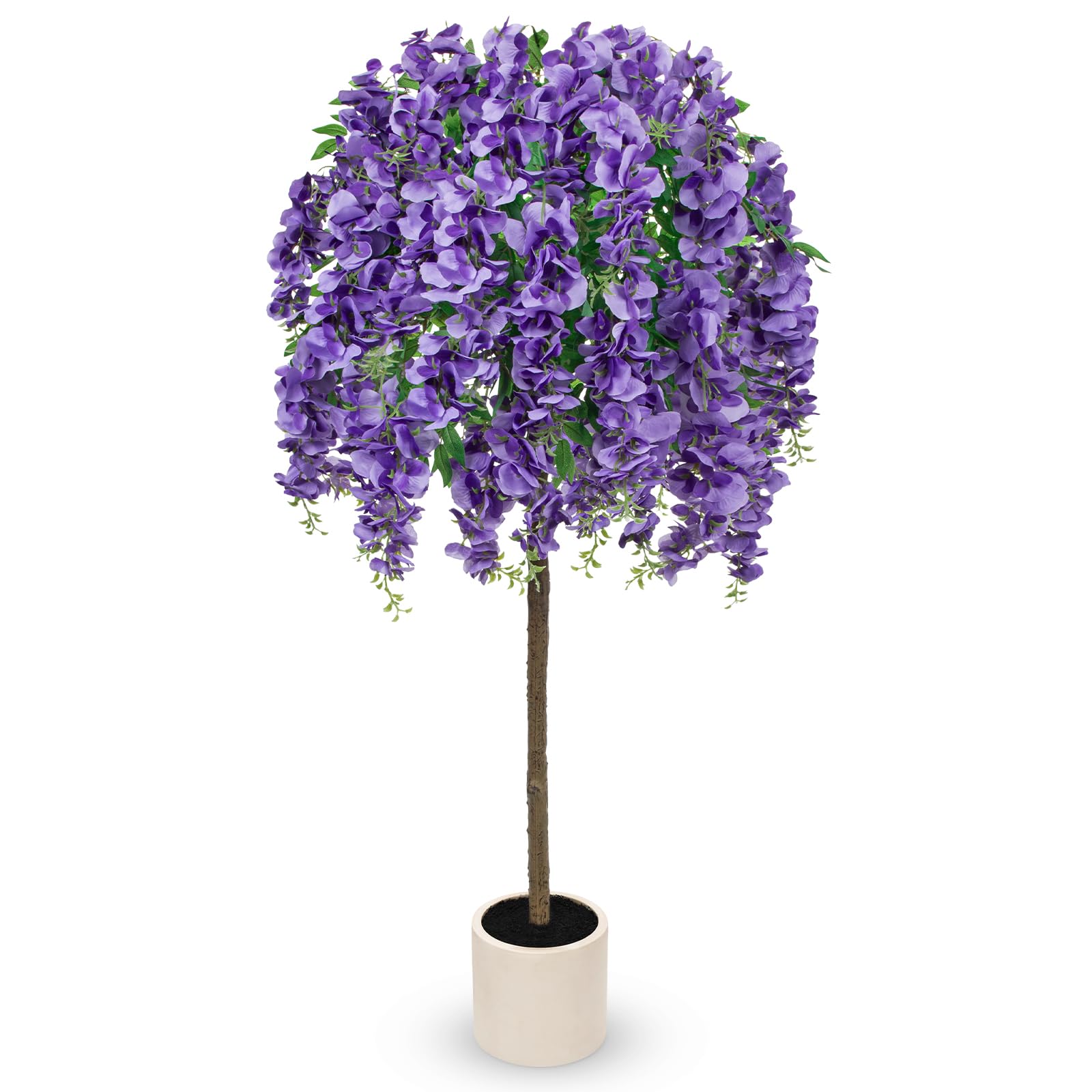 Wisteria plante artificielle fleurs 120cm fausse glycine interieur exterieur