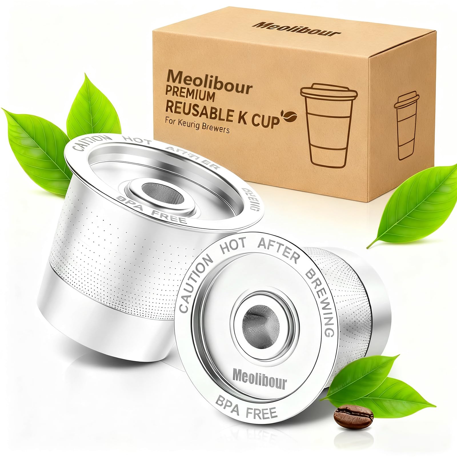 Amazon.com: Meolibour 2 Pack Reusable K Cups Coffee Pods for