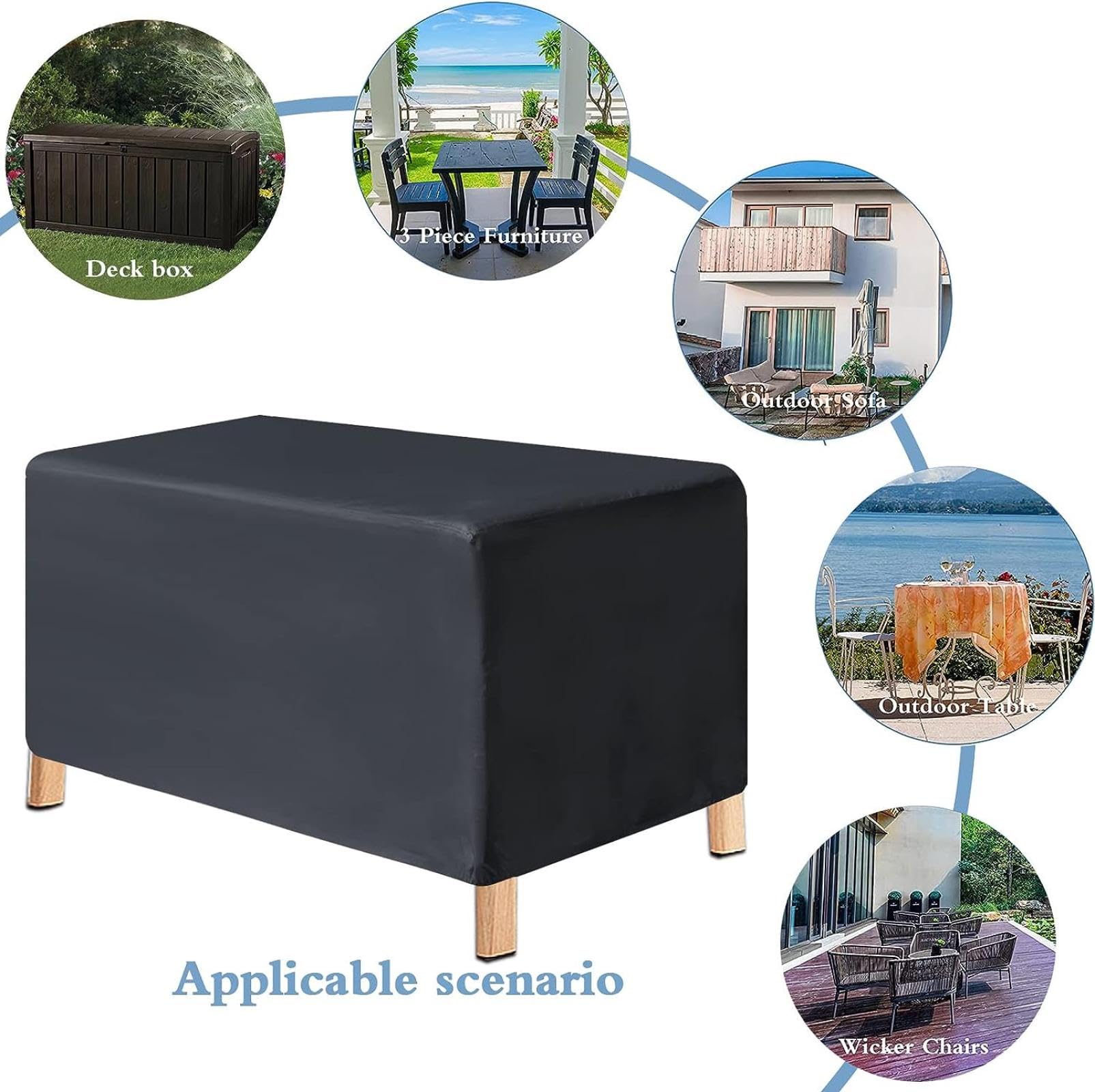 Tuinmeubelhoes loungebank 195 x 100