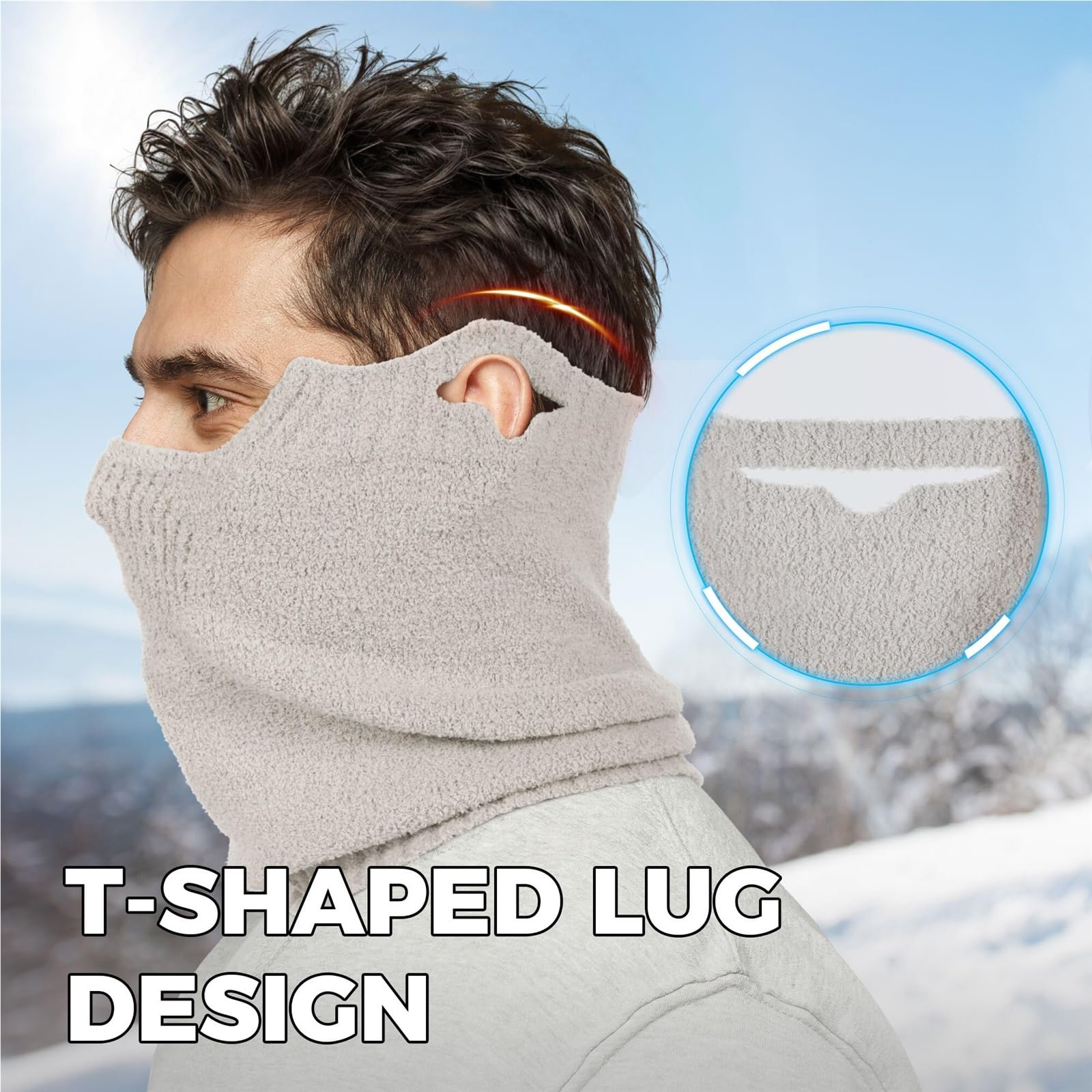 2 máscaras de esquí, Bufandas, pañuelos, cálidos, Resistentes al Viento, Transpirables, Suaves, for Correr, Senderismo, y Snowboard, Accesorios Deportivos for Invierno para Esquí Ciclismo